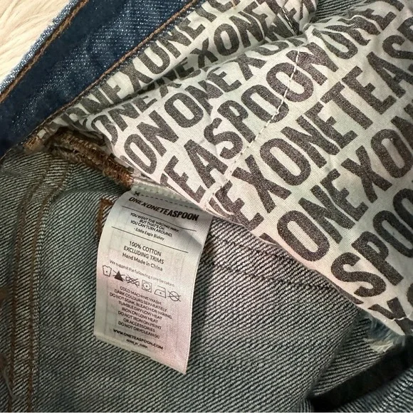 ONE Teaspoon for Free People Blue Colt High Waisted Bonitas Denim Shorts - Picture 13 of 14